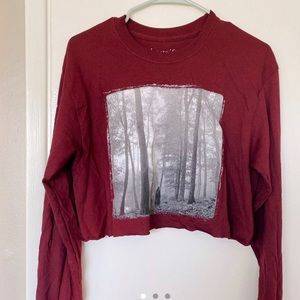 taylor swift folklore long sleeved crop top tshirt